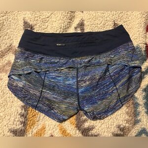 lululemon athletica Blue Multi-Color Women Shorts